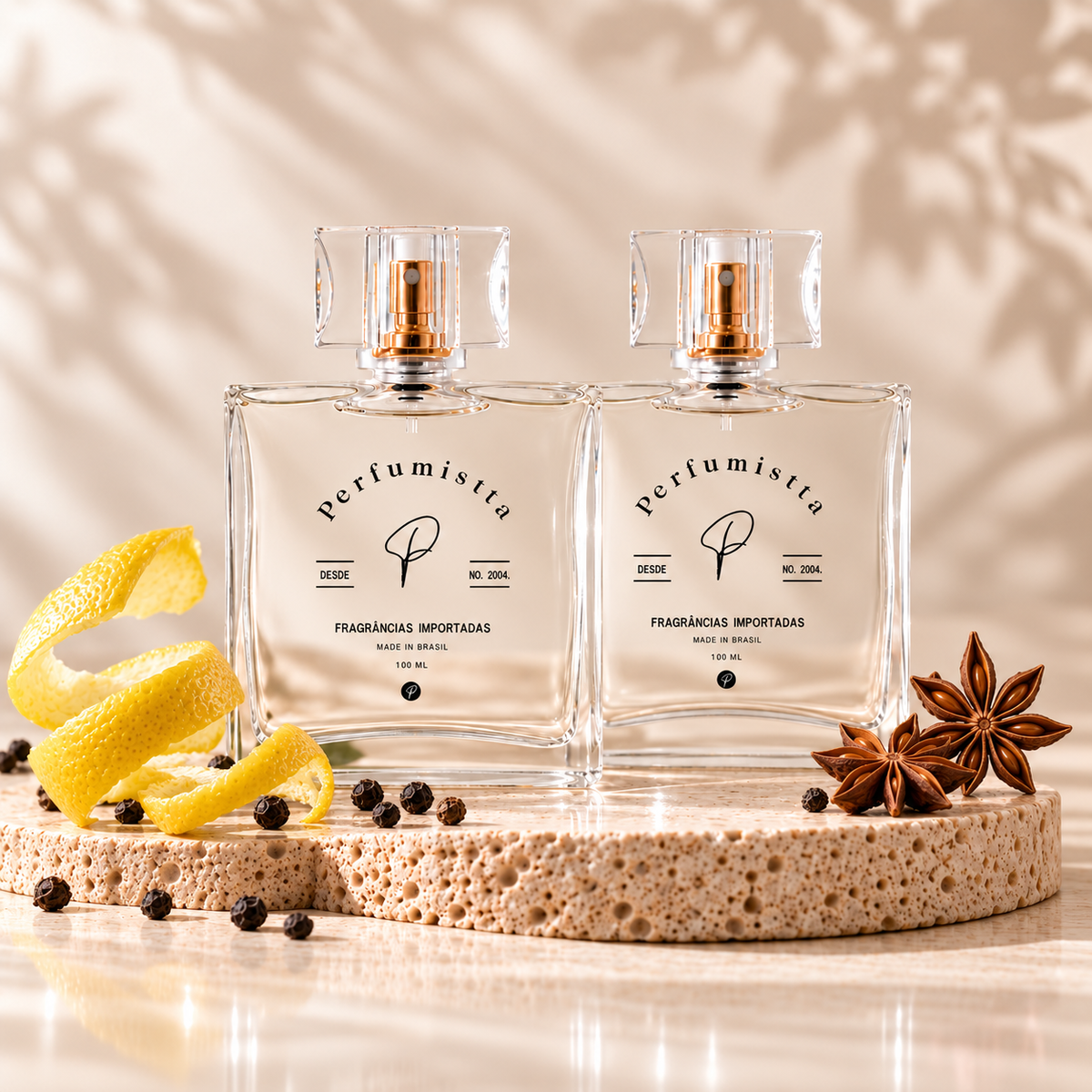 KIT Dia e Noite - Limão com Patchouli, inspirado por Aventus + Estrela de Anis, inspirado por Sauvage