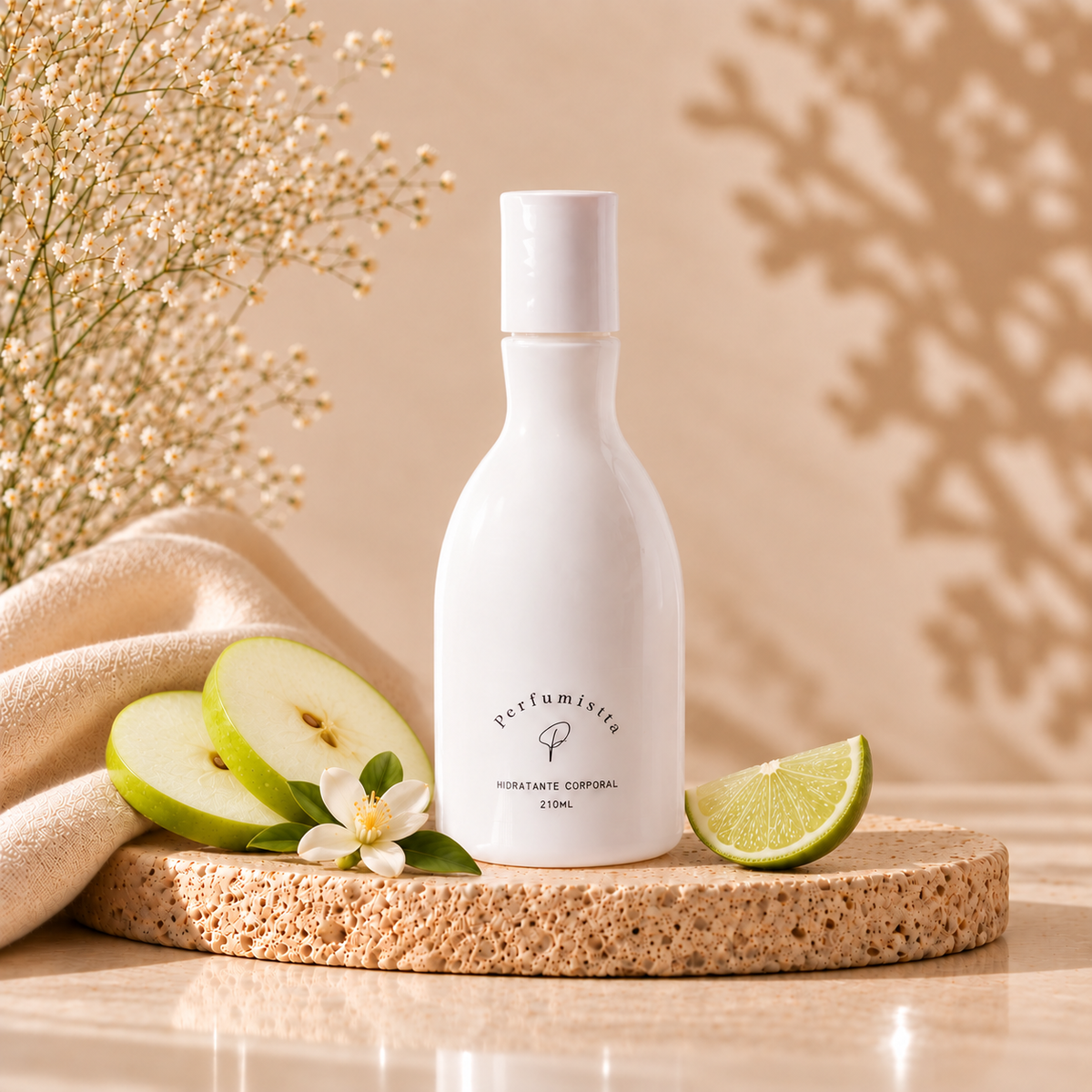 Hidratante Maçã Verde e Lima, inspirado por Light Blue - Embalagem PET